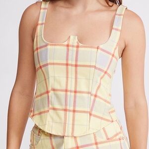 WeWoreWhat Seamed Corset Top size M